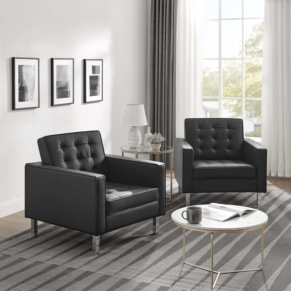 accent swivel chairs for living room Modway Furniture Sofas and Armchairs Chairs Silver Black