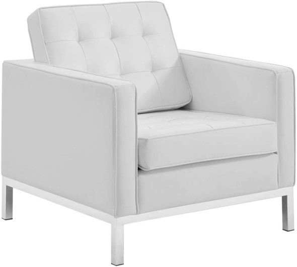 suede sectional sofa Modway Furniture Sofas and Armchairs Silver White