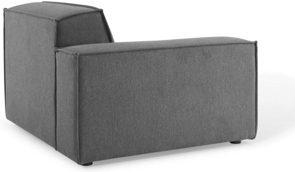 sectional couch sizes Modway Furniture Sofas and Armchairs Charcoal