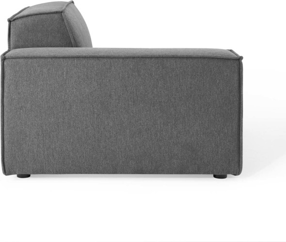 gray wrap around couch Modway Furniture Sofas and Armchairs Charcoal