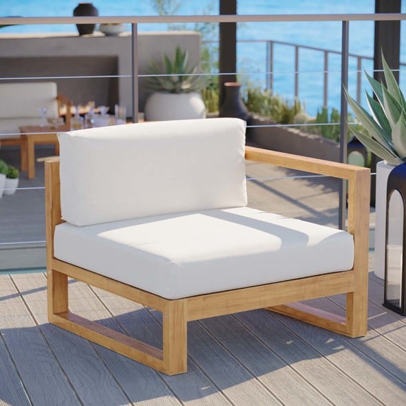 beige patio furniture Modway Furniture Sofa Sectionals Outdoor Sofas and Sectionals Natural White