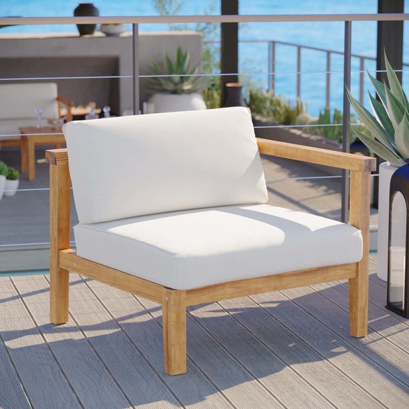 aluminum outdoor sofa Modway Furniture Sofa Sectionals Natural White