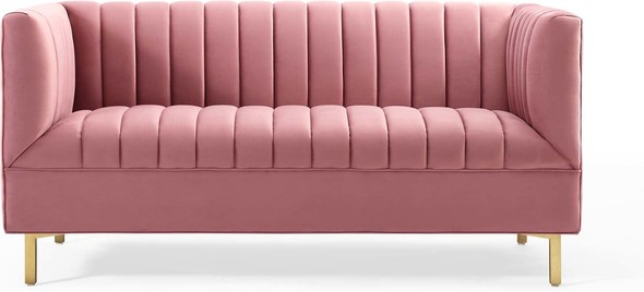 left sectional Modway Furniture Sofas and Armchairs Dusty Rose