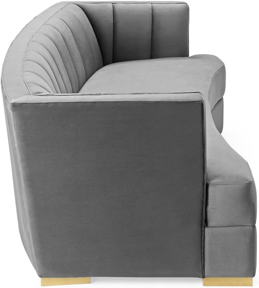 pull out sofa bed with chaise Modway Furniture Sofas and Armchairs Gray