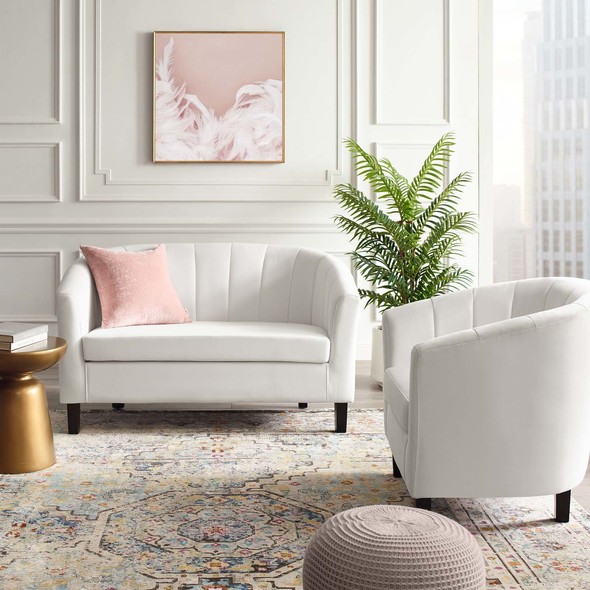 eames style ottoman Modway Furniture Sofas and Armchairs White