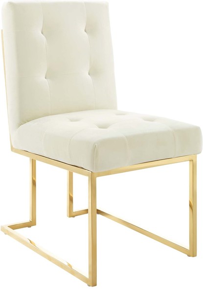 wooden table chairs Modway Furniture Dining Chairs Gold Ivory