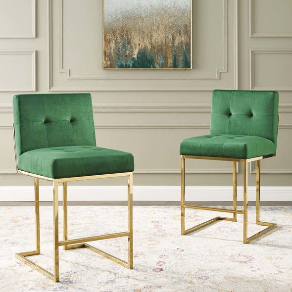 adjustable bar stool chair Modway Furniture Bar and Counter Stools Gold Emerald