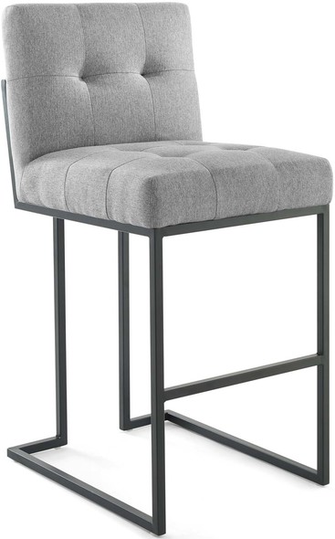 high bar stool with wheels Modway Furniture Bar and Counter Stools Black Light Gray