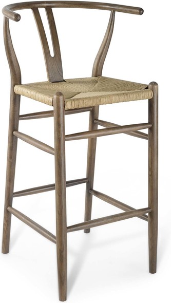 oak wood bar stools Modway Furniture Bar and Counter Stools Gray