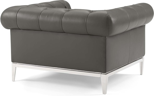 modern velvet couch Modway Furniture Sofas and Armchairs Gray