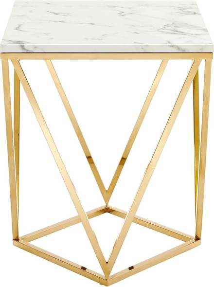 small stool table Modway Furniture Tables Gold White