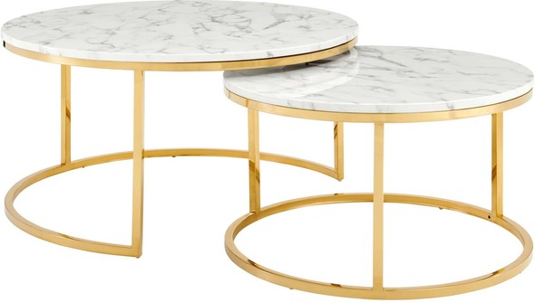 small rectangle coffee table with storage Modway Furniture Tables Gold White