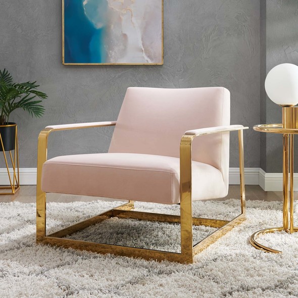 teal occasional chair Modway Furniture Sofas and Armchairs Gold Pink