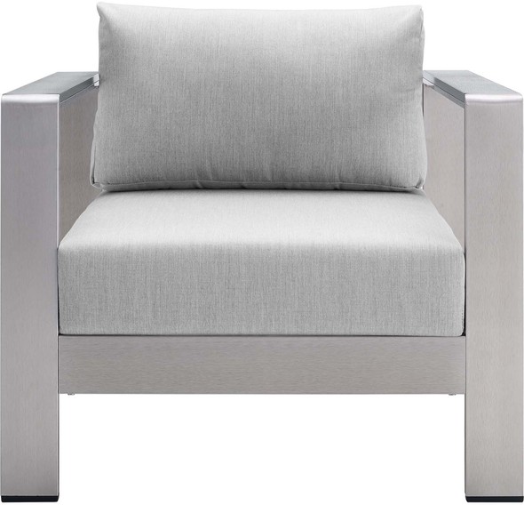 stylish arm chairs Modway Furniture Sofa Sectionals Silver Gray