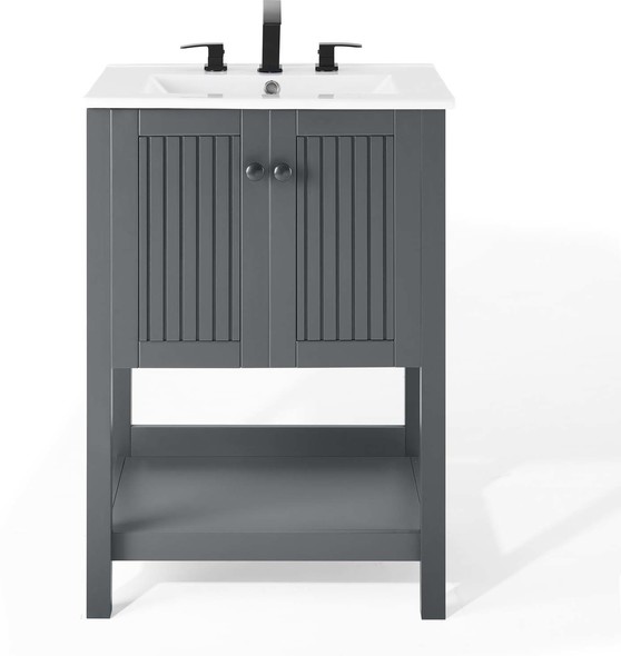 bathroom tops Modway Furniture Vanities Gray White