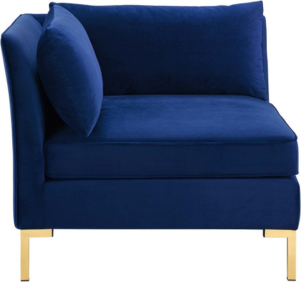 velvet loveseat couch Modway Furniture Sofas and Armchairs Navy