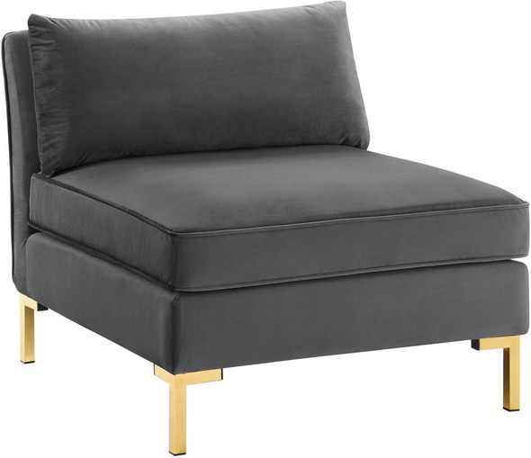 contemporary sectional sofa Modway Furniture Sofas and Armchairs Gray