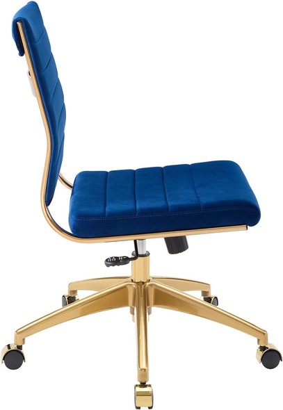 desk chair with wheels no arms Modway Furniture Office Chairs Office Chairs Navy
