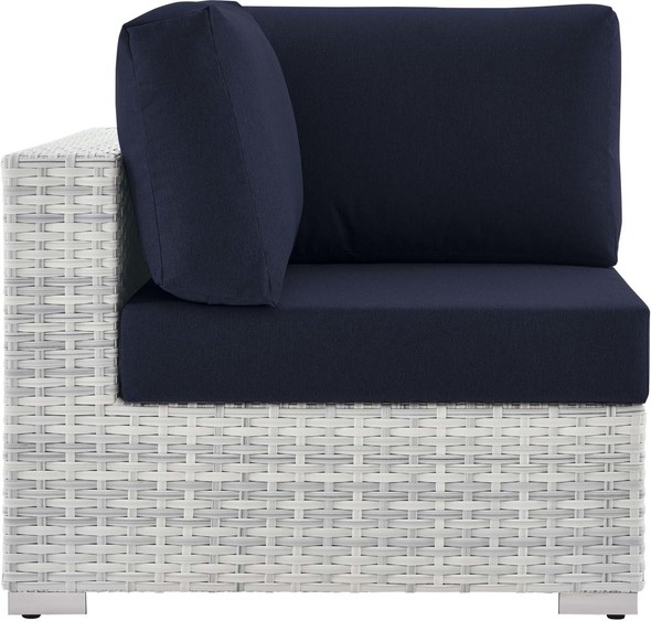 couch with accent chairs Modway Furniture Bar and Dining Light Gray Navy