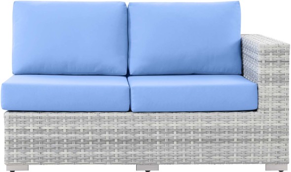 green leather sectional sofa Modway Furniture Sofa Sectionals Light Gray Light Blue