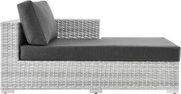 white bistro table set Modway Furniture Daybeds and Lounges Light Gray Charcoal