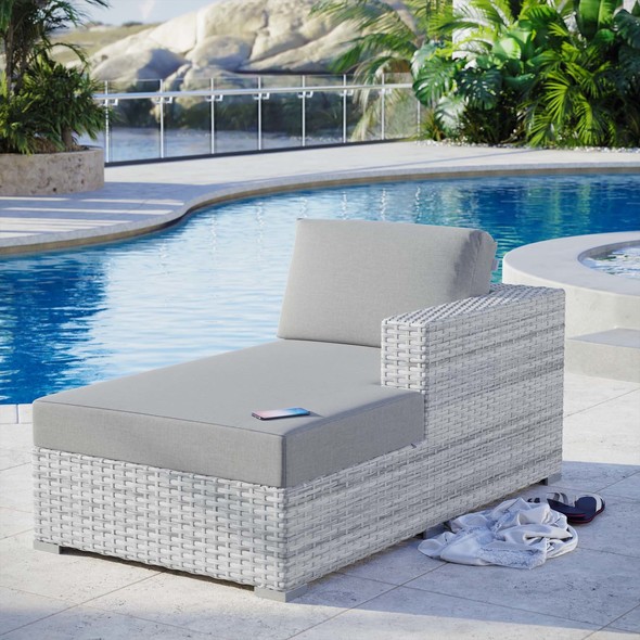 orange patio Modway Furniture Daybeds and Lounges Outdoor Beds Light Gray Gray