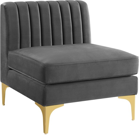 sleeper sofa velvet Modway Furniture Sofas and Armchairs Gray