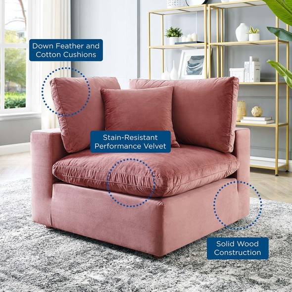 comfortable chairs with ottomans Modway Furniture Living Room Sets Dusty Rose