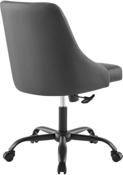 computer chair without wheels Modway Furniture Office Chairs Black Gray