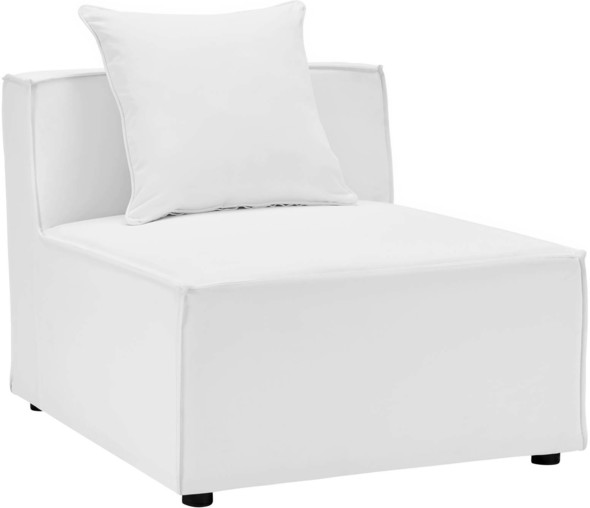 velvet l couch Modway Furniture Sofa Sectionals White