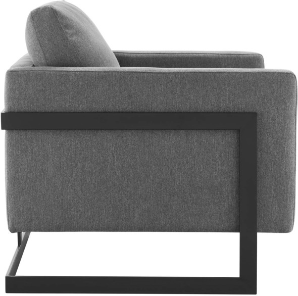 fabric sleeper sofas Modway Furniture Lounge Chairs and Chaises Black Charcoal