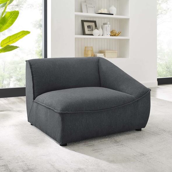 large loveseat Modway Furniture Sofas and Armchairs Charcoal