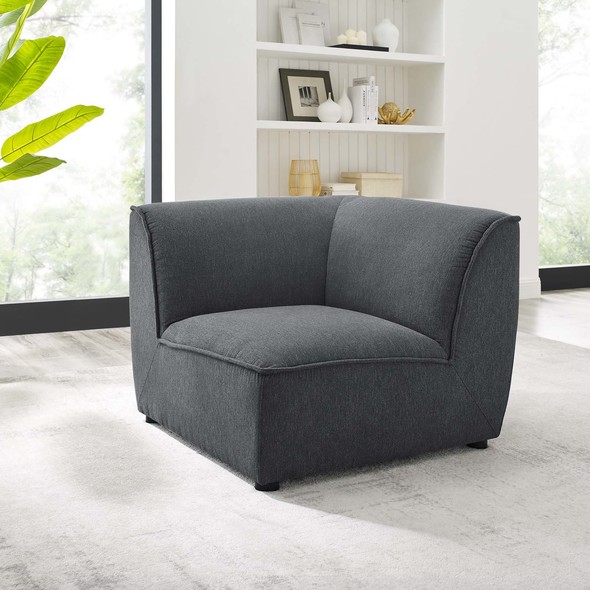 velvet loveseat sleeper Modway Furniture Sofas and Armchairs Charcoal