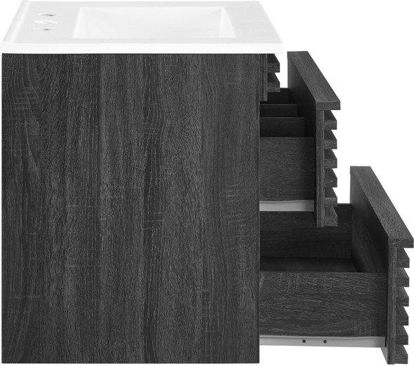 two vanity bathroom ideas Modway Furniture Vanities Charcoal White