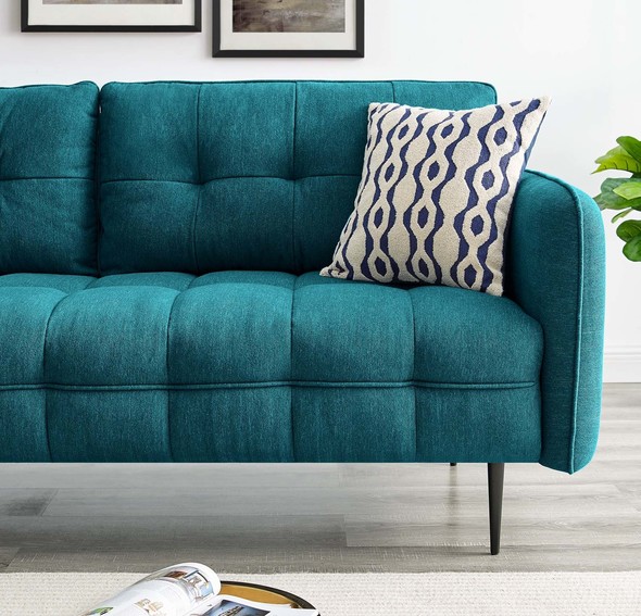 long leather sectional Modway Furniture Sofas and Armchairs Teal