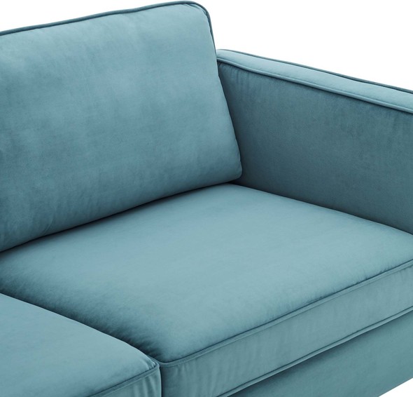 velvet furniture Modway Furniture Sofas and Armchairs Sea Blue