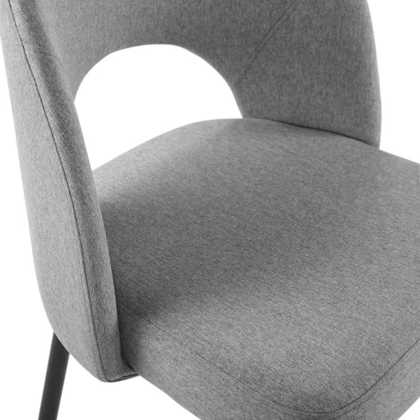 all fabric dining chairs Modway Furniture Dining Chairs Black Light Gray