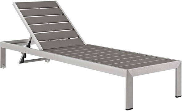 metal outdoor patio set Modway Furniture Daybeds and Lounges Silver Turquoise