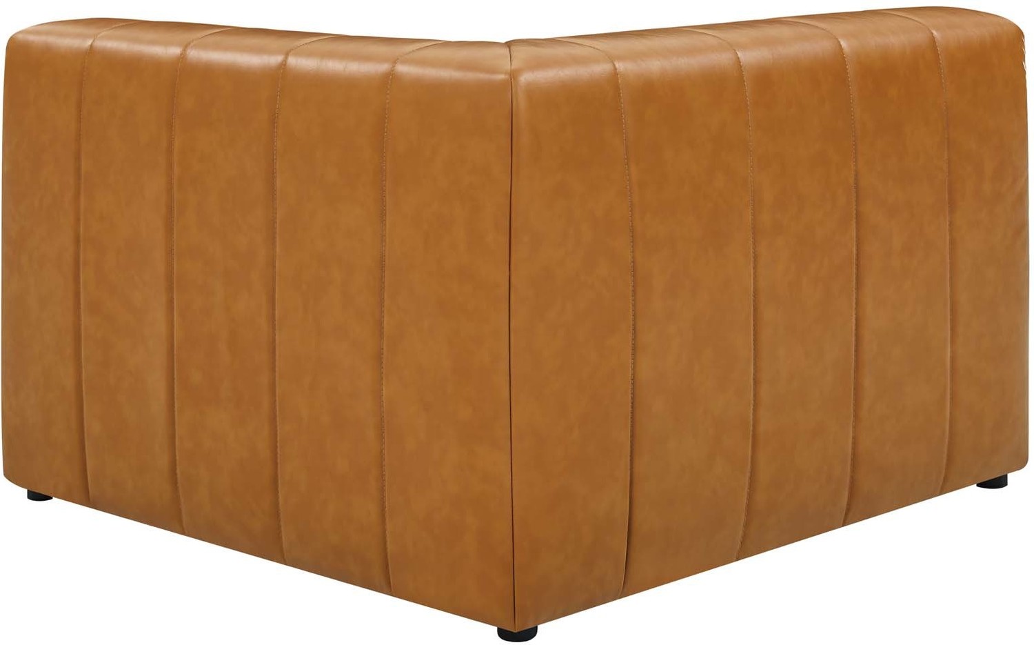 long leather couch with chaise Modway Furniture Sofas and Armchairs Tan