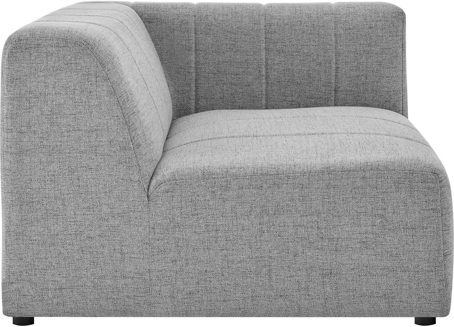 sectional sofa with large ottoman Modway Furniture Sofas and Armchairs Light Gray