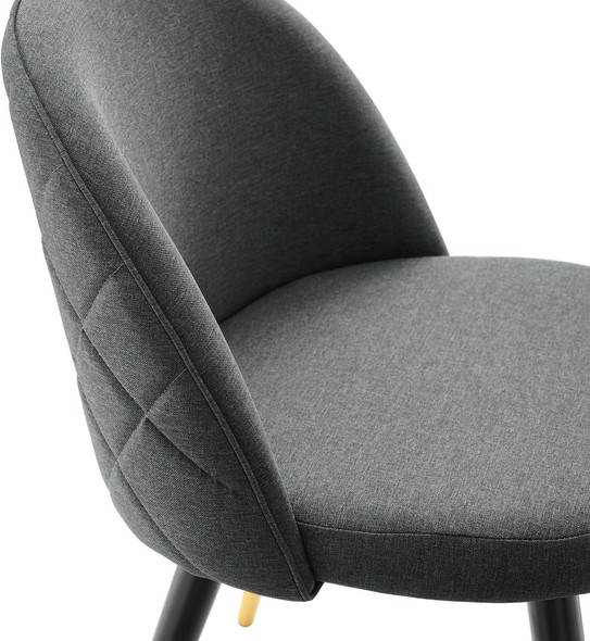 matte black chairs Modway Furniture Dining Chairs Gray