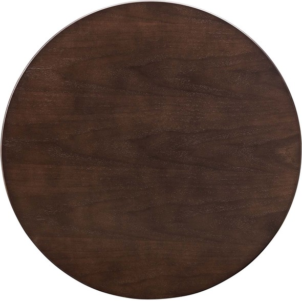 round marble dining table set for 4 Modway Furniture Bar and Dining Tables Gold Cherry Walnut
