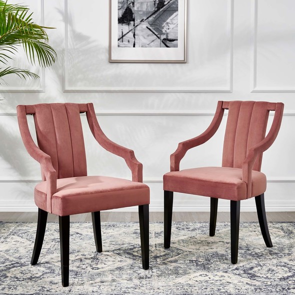 space for dining table and chairs Modway Furniture Dining Chairs Dusty Rose