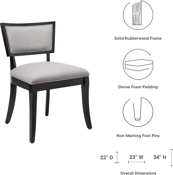 black french dining chairs Modway Furniture Dining Chairs Light Gray