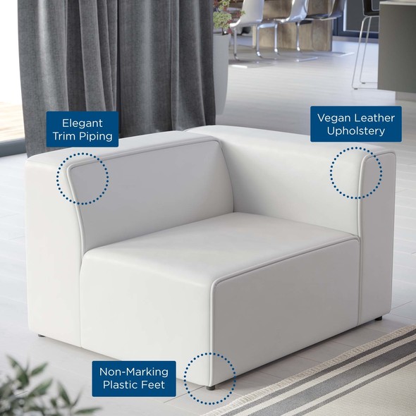pit sectional sofa Modway Furniture Sofas and Armchairs White