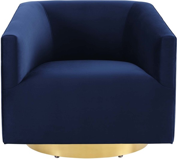 fur chairs for living room Modway Furniture Sofas and Armchairs Gold Midnight Blue
