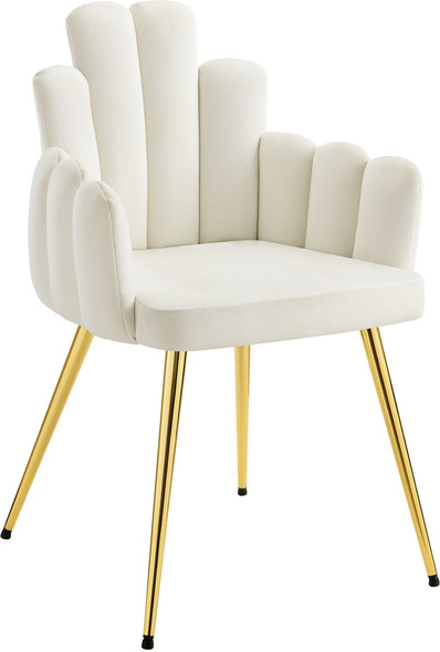 mid century modern side chair Modway Furniture Dining Chairs Gold White