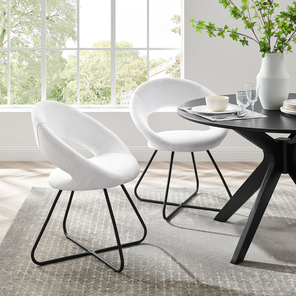 wooden room chairs Modway Furniture Dining Chairs Black White
