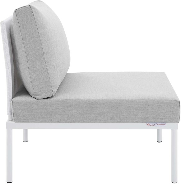 outdoor aluminum patio set Modway Furniture Sofa Sectionals White Gray