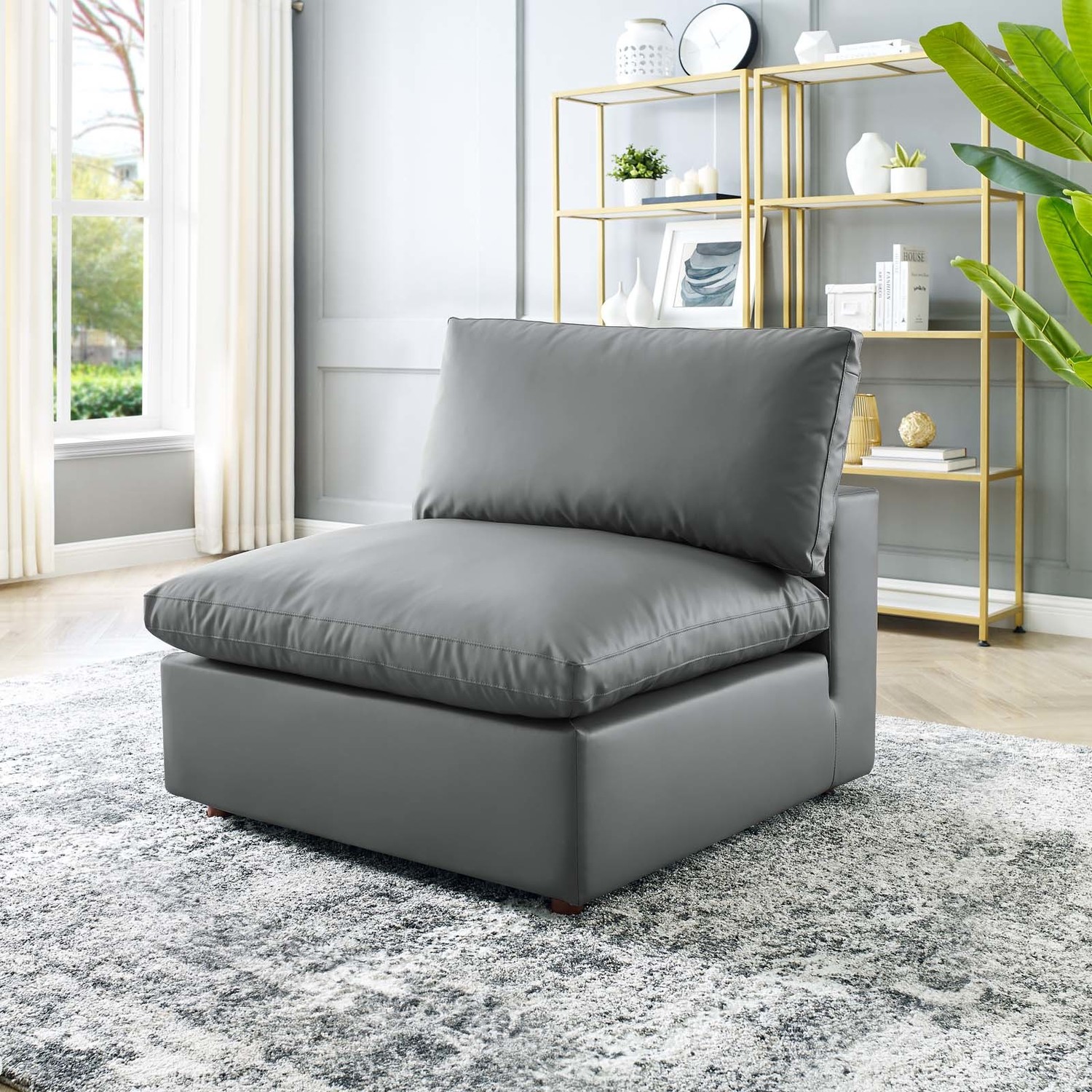 modern accent furniture Modway Furniture Sofas and Armchairs Gray